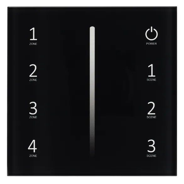Изображение товара Панель Sens SMART-P17-DIM Black (230V, 4 зоны, 2.4G) (Arlight, IP20 Пластик, 5 лет) 028129