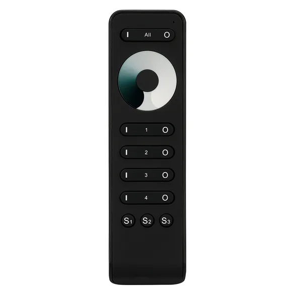 Изображение товара Пульт SMART-R33-DIM Black (4 зоны, 2.4G) (Arlight, IP20 Пластик, 5 лет) 025030