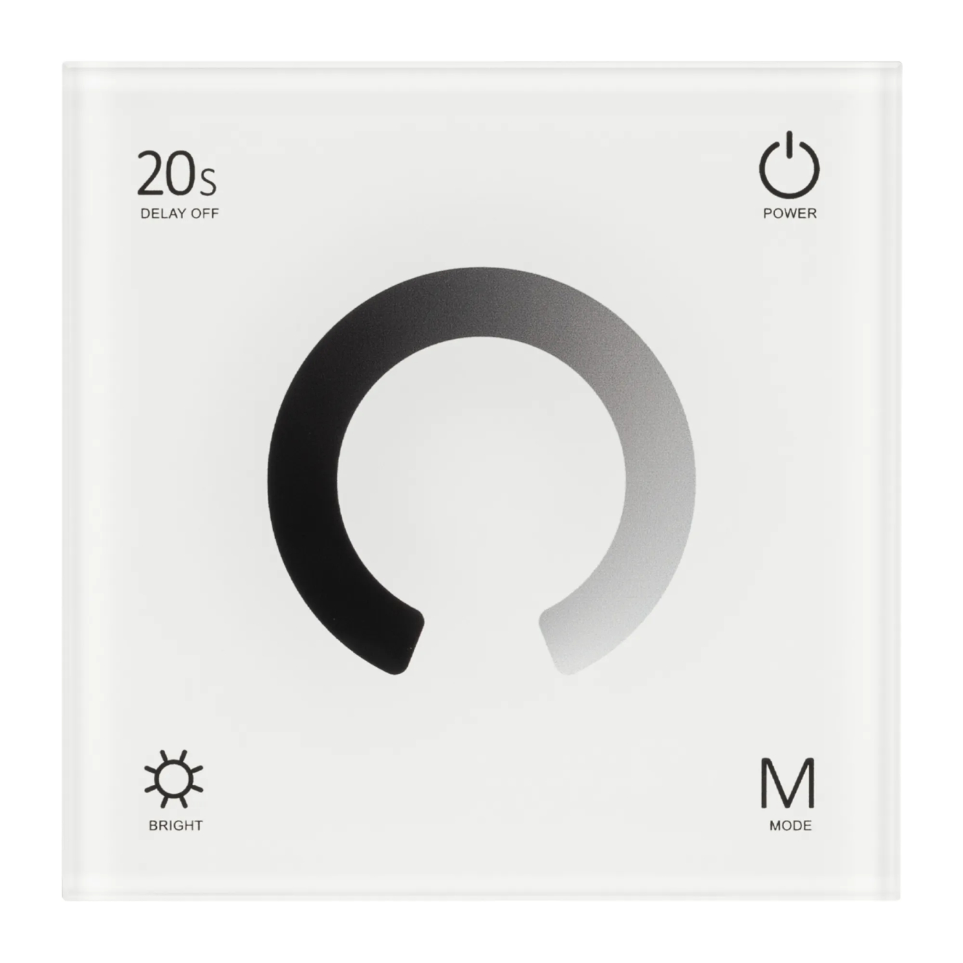 Изображение товара Панель SMART-P4-DIM-G-IN White (12-24V, 4x3A, Sens, 2.4G) (Arlight, IP20 Пластик, 5 лет) 034774