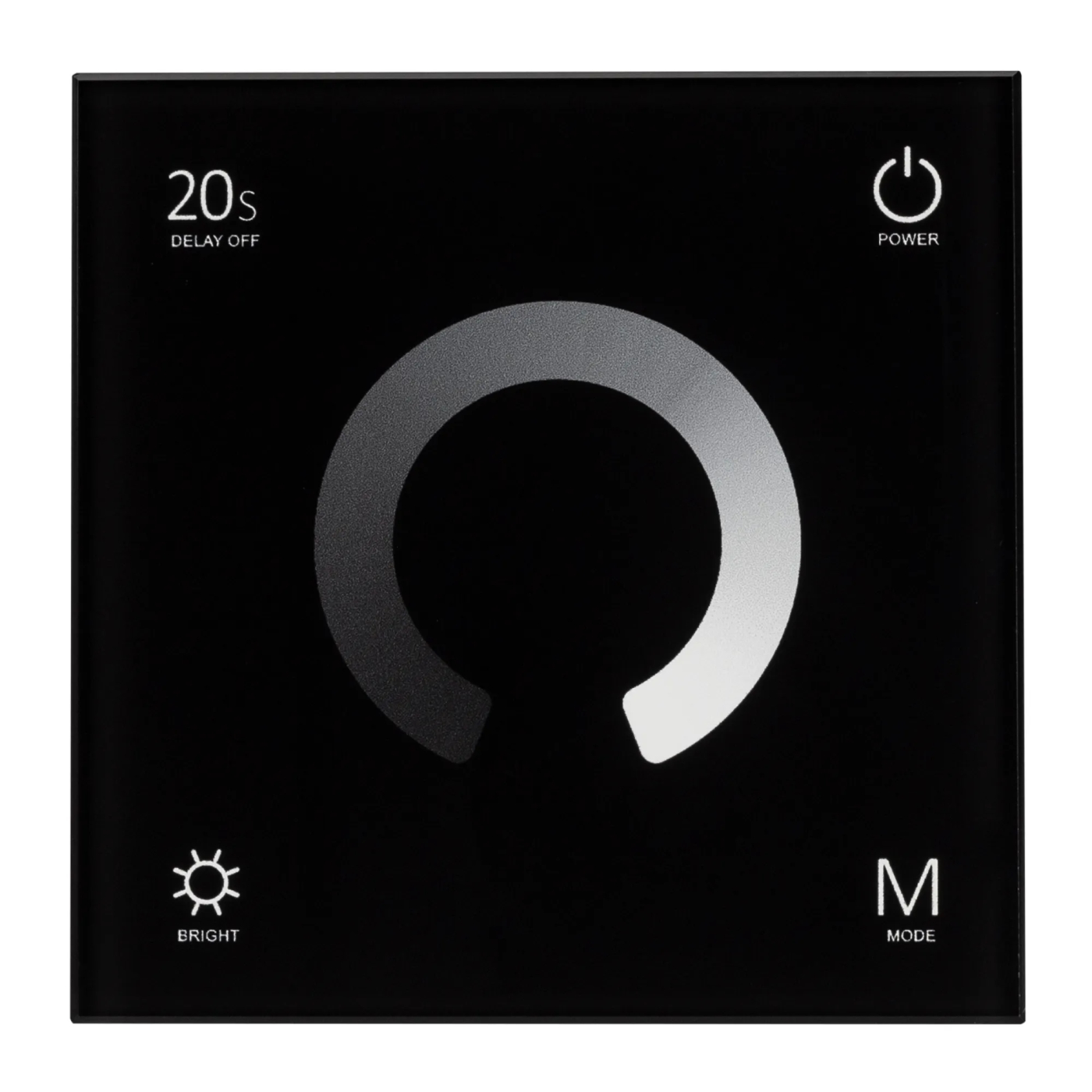 Изображение товара Панель SMART-P4-DIM-G-IN Black (12-24V, 4x3A, Sens, 2.4G) (Arlight, IP20 Пластик, 5 лет) 034778
