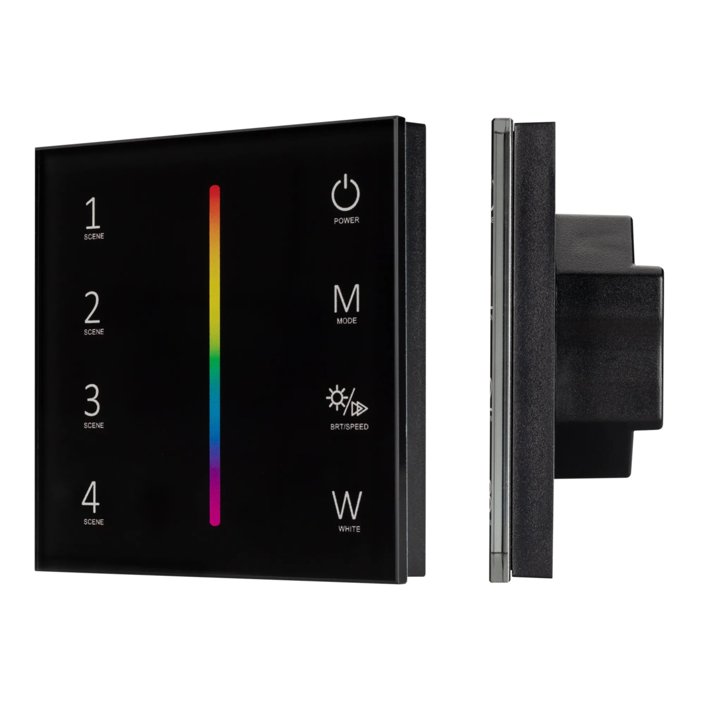 Изображение товара Панель SMART-P22-RGBW-G-IN Black (12-24V, 4x3A, Sens, 2.4G) (Arlight, IP20 Пластик, 5 лет) 033766