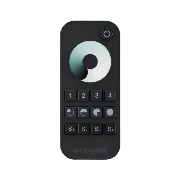 Изображение товара Пульт SMART-R24-DIM Black (4 зоны, 2.4G) (Arlight, IP20 Пластик, 5 лет) 023475