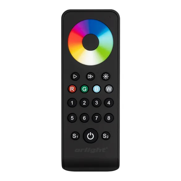 Изображение товара Пульт SMART-R43-RGBW Black (8 зон, 2.4G) (Arlight, IP20 Пластик, 5 лет) 031953