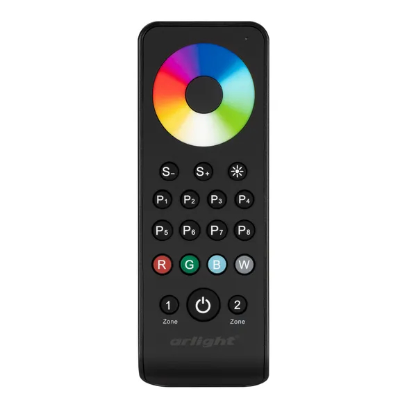Изображение товара Пульт SMART-R43-RGBW Black (2 зоны, 2.4G) (Arlight, IP20 Пластик, 5 лет) 031938