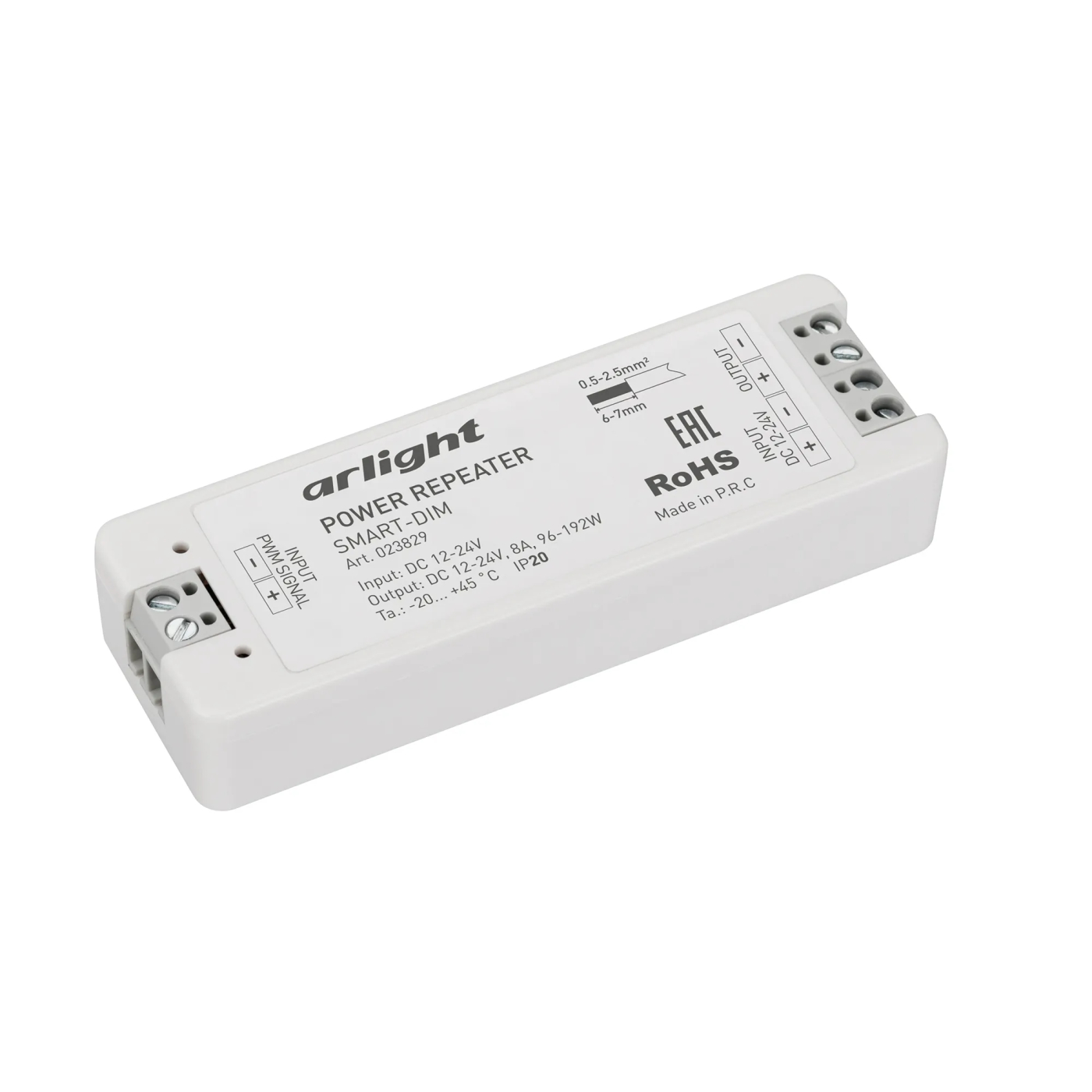 Изображение товара Усилитель SMART-DIM (12-24V, 1x8A) (Arlight, IP20 Пластик, 5 лет) 023829