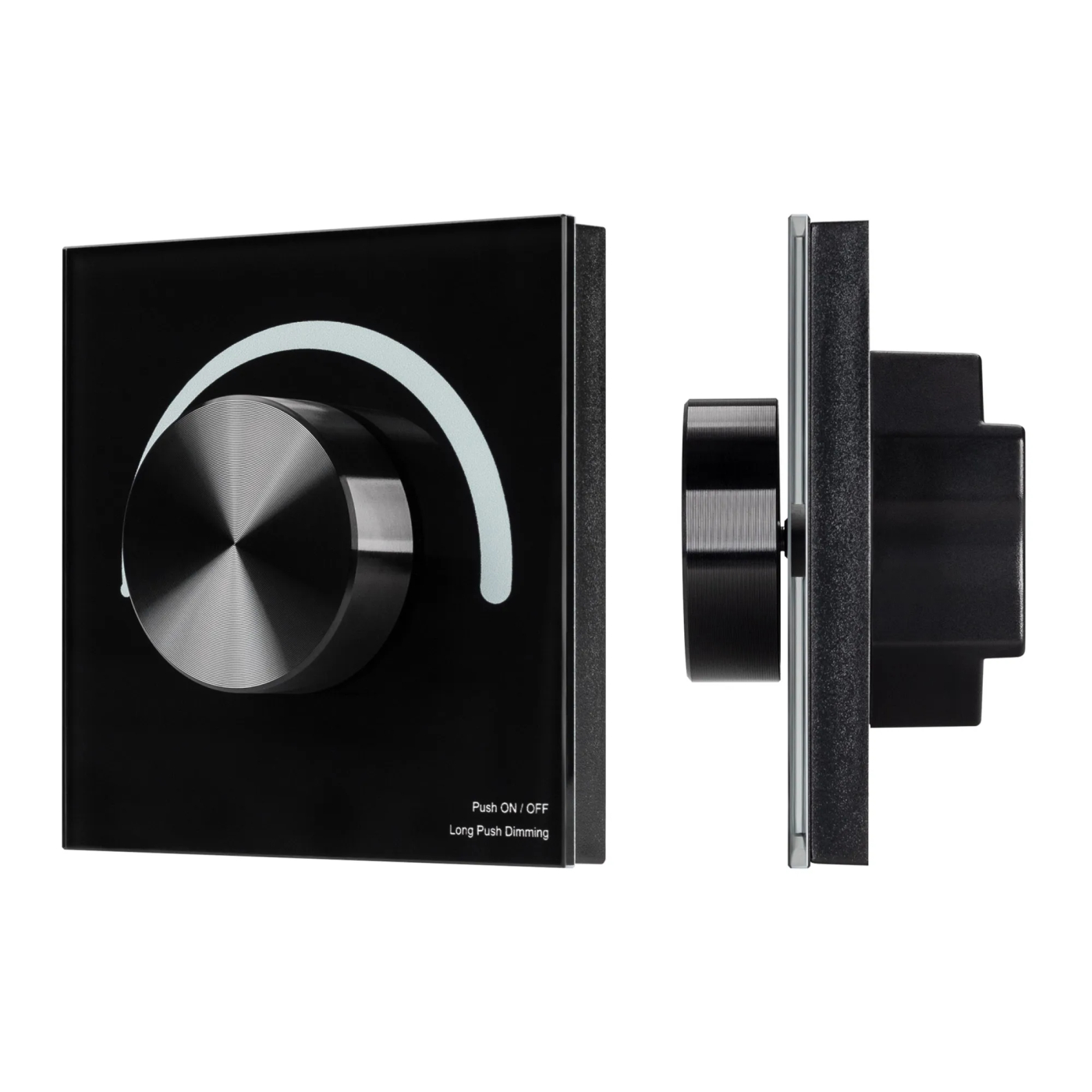 Изображение товара Панель SMART-P91-DIM-G-SUF Black (230V, Rotary, 2.4G) (Arlight, IP20 Пластик, 5 лет) 028425