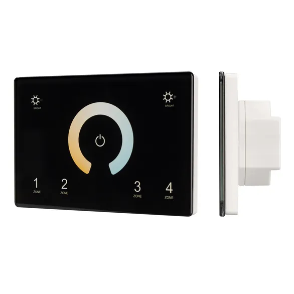 Изображение товара Панель Sens SMART-P81-MIX Black (230V, 4 зоны, 2.4G) (Arlight, IP20 Пластик, 5 лет) 028401