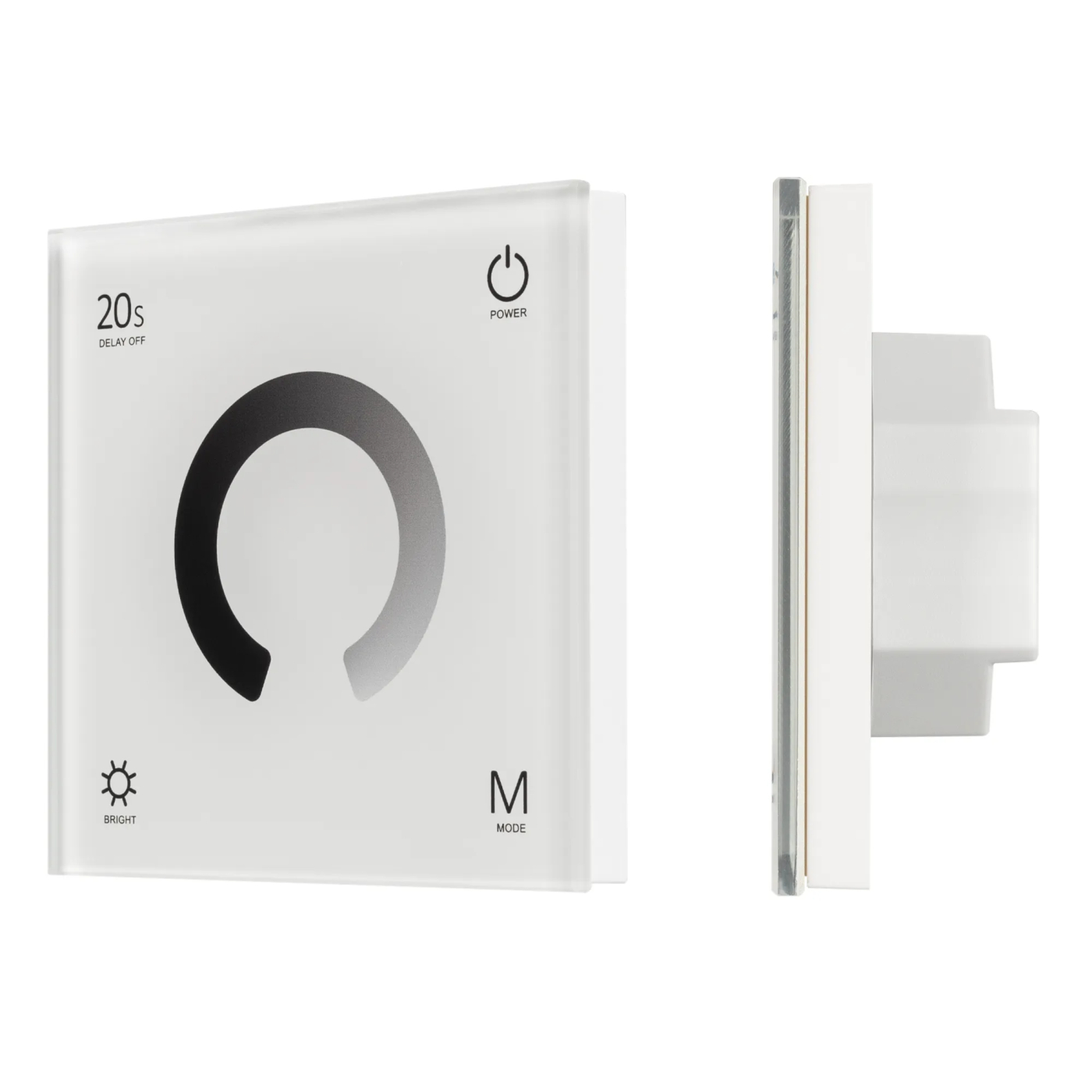 Изображение товара Панель SMART-P4-DIM-G-IN White (12-24V, 4x3A, Sens, 2.4G) (Arlight, IP20 Пластик, 5 лет) 034774