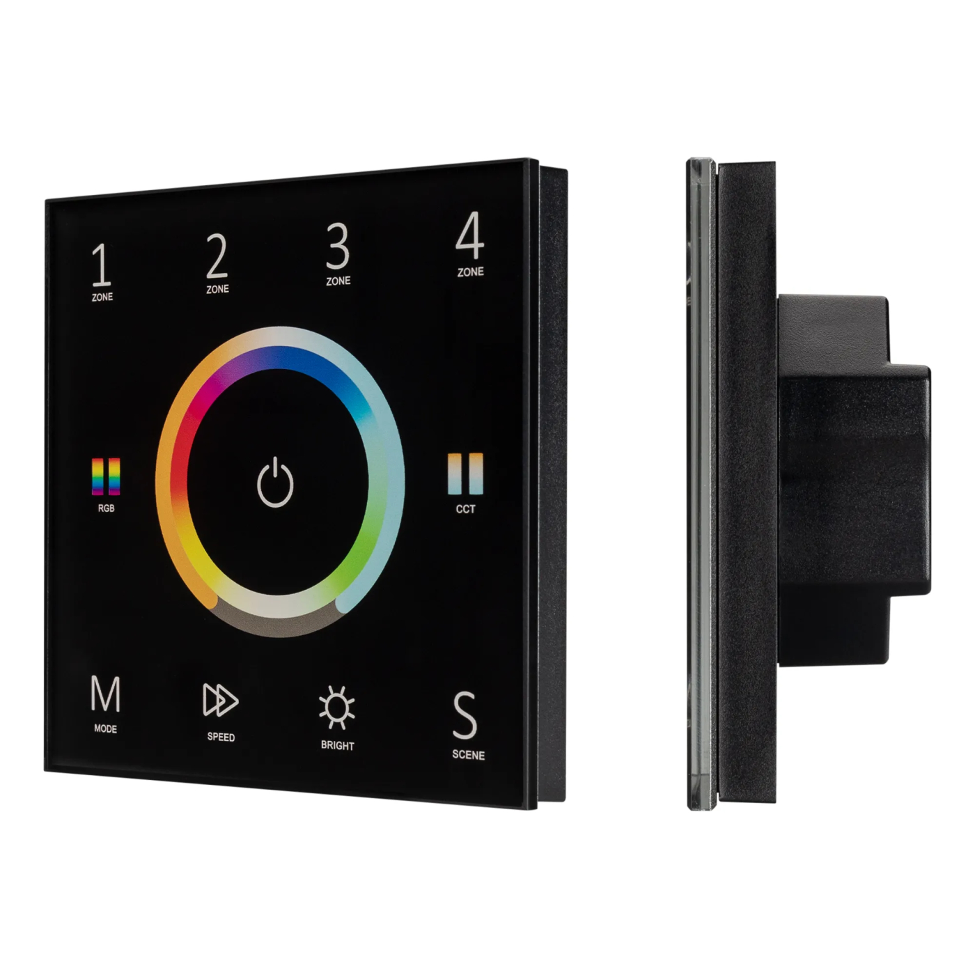 Изображение товара Панель Sens SMART-P67-MULTI Black (230V, 4 зоны, 2.4G) (Arlight, IP20 Пластик, 5 лет) 028322