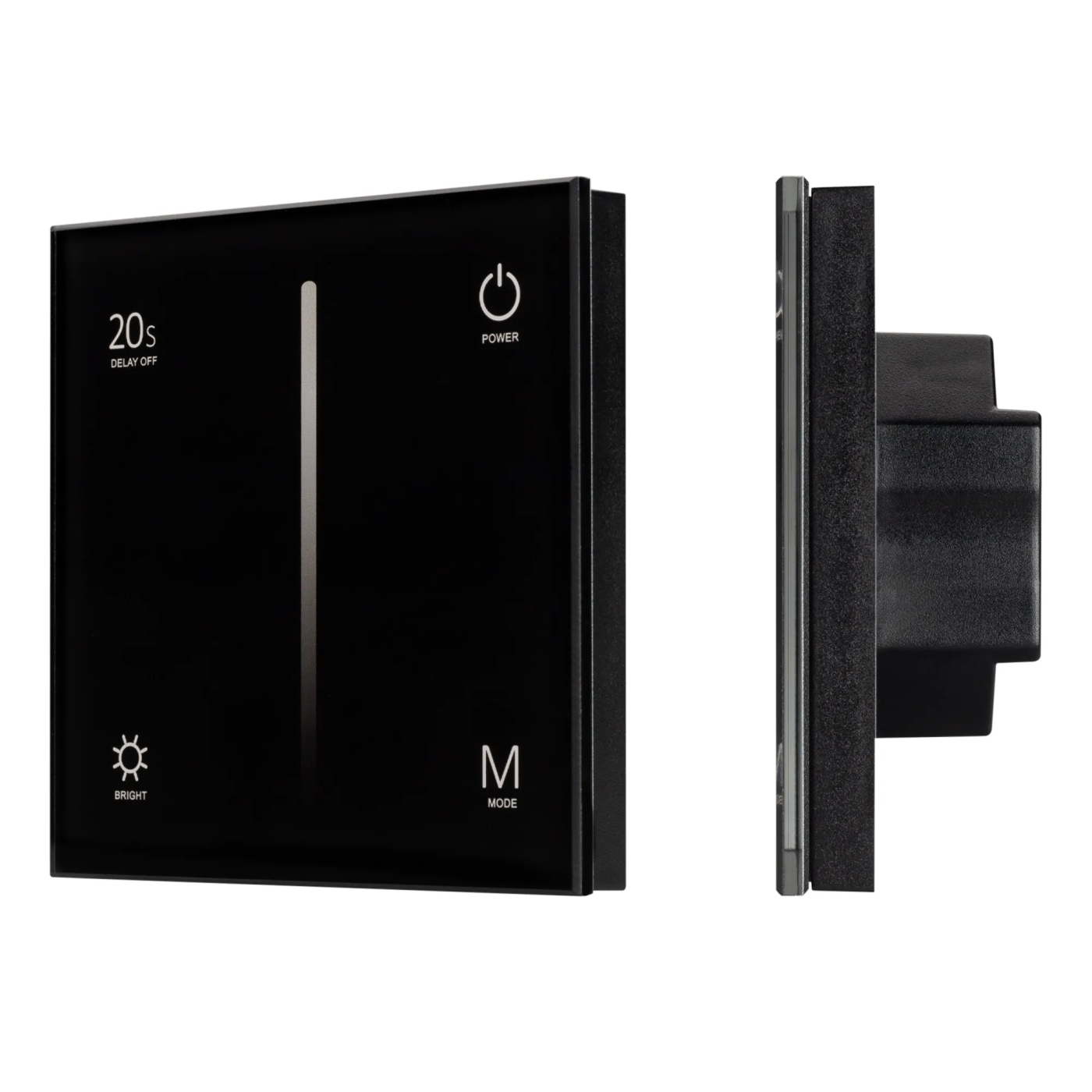 Изображение товара Панель SMART-P6-DIM-G-IN Black (12-24V, 4x3A, Sens, 2.4G) (Arlight, IP20 Пластик, 5 лет) 034780