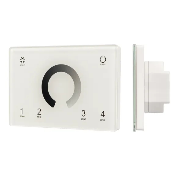 Изображение товара Панель Sens SMART-P79-DIM White (230V, 4 зоны, 2.4G) (Arlight, IP20 Пластик, 5 лет) 028398