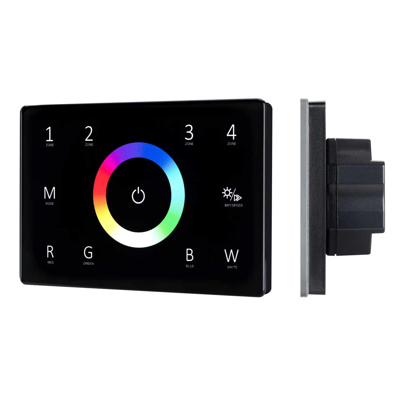 Изображение товара Панель Sens SMART-P85-RGBW Black (230V, 4 зоны, 2.4G) (Arlight, IP20 Пластик, 5 лет) 028405