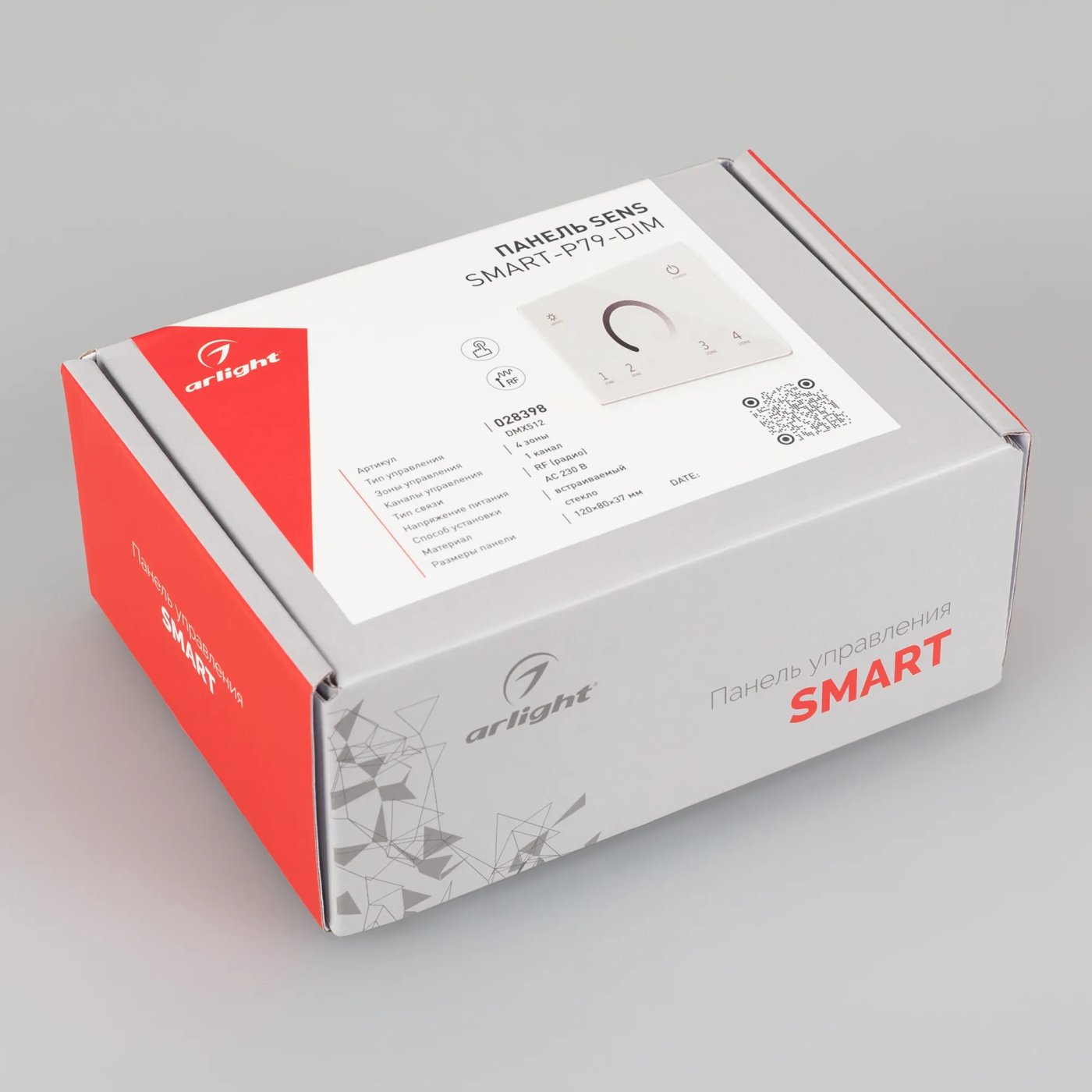 Изображение товара Панель Sens SMART-P79-DIM White (230V, 4 зоны, 2.4G) (Arlight, IP20 Пластик, 5 лет) 028398