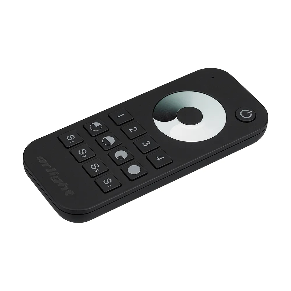Изображение товара Пульт SMART-R24-DIM Black (4 зоны, 2.4G) (Arlight, IP20 Пластик, 5 лет) 023475