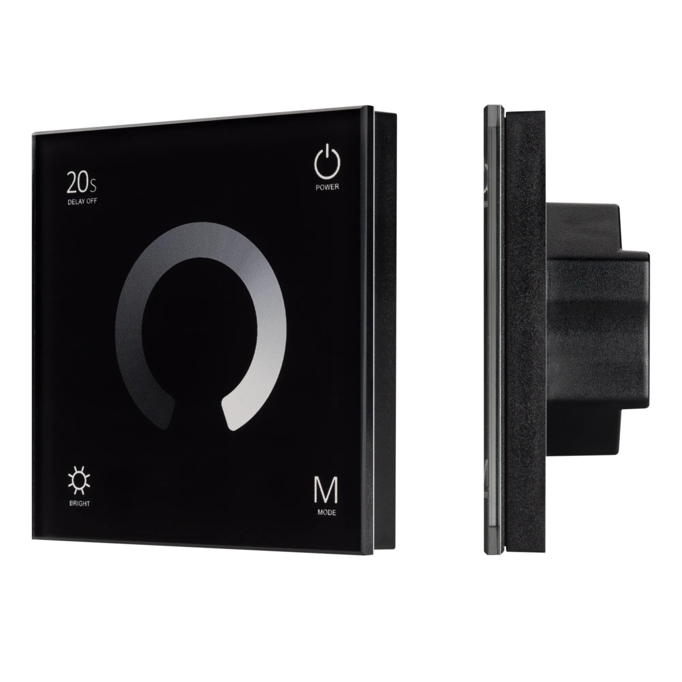 Изображение товара Панель SMART-P4-DIM-G-IN Black (12-24V, 4x3A, Sens, 2.4G) (Arlight, IP20 Пластик, 5 лет) 034778