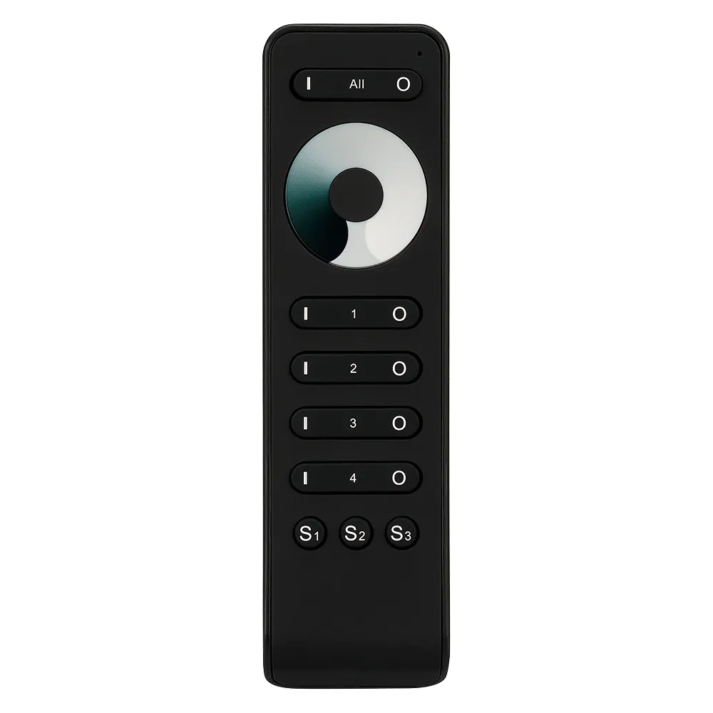 Изображение товара Пульт SMART-R33-DIM Black (4 зоны, 2.4G) (Arlight, IP20 Пластик, 5 лет) 025030