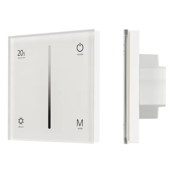 Изображение товара Панель SMART-P6-DIM-G-IN White (12-24V, 4x3A, Sens, 2.4G) (Arlight, IP20 Пластик, 5 лет) 034781
