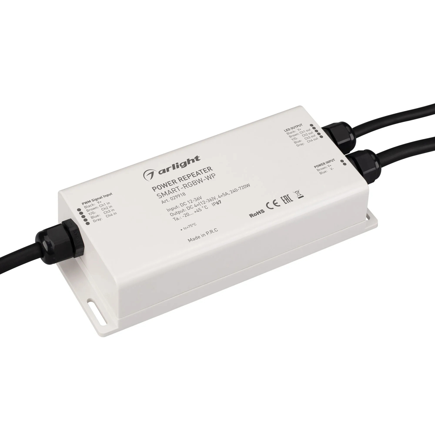 Изображение товара Усилитель SMART-RGBW-WP (12-36V, 4x5A) (Arlight, IP67 Пластик, 5 лет) 029918