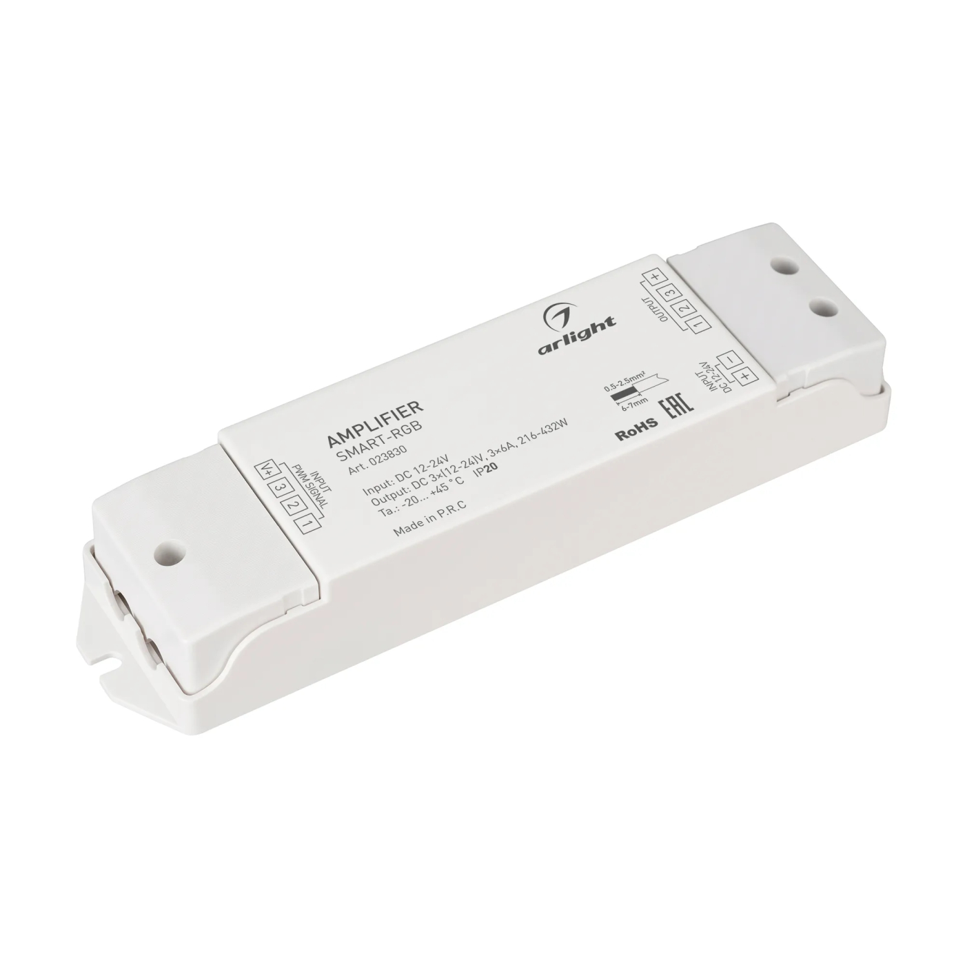 Изображение товара Усилитель SMART-RGB (12-24V, 3x6A) (Arlight, IP20 Пластик, 5 лет) 023830