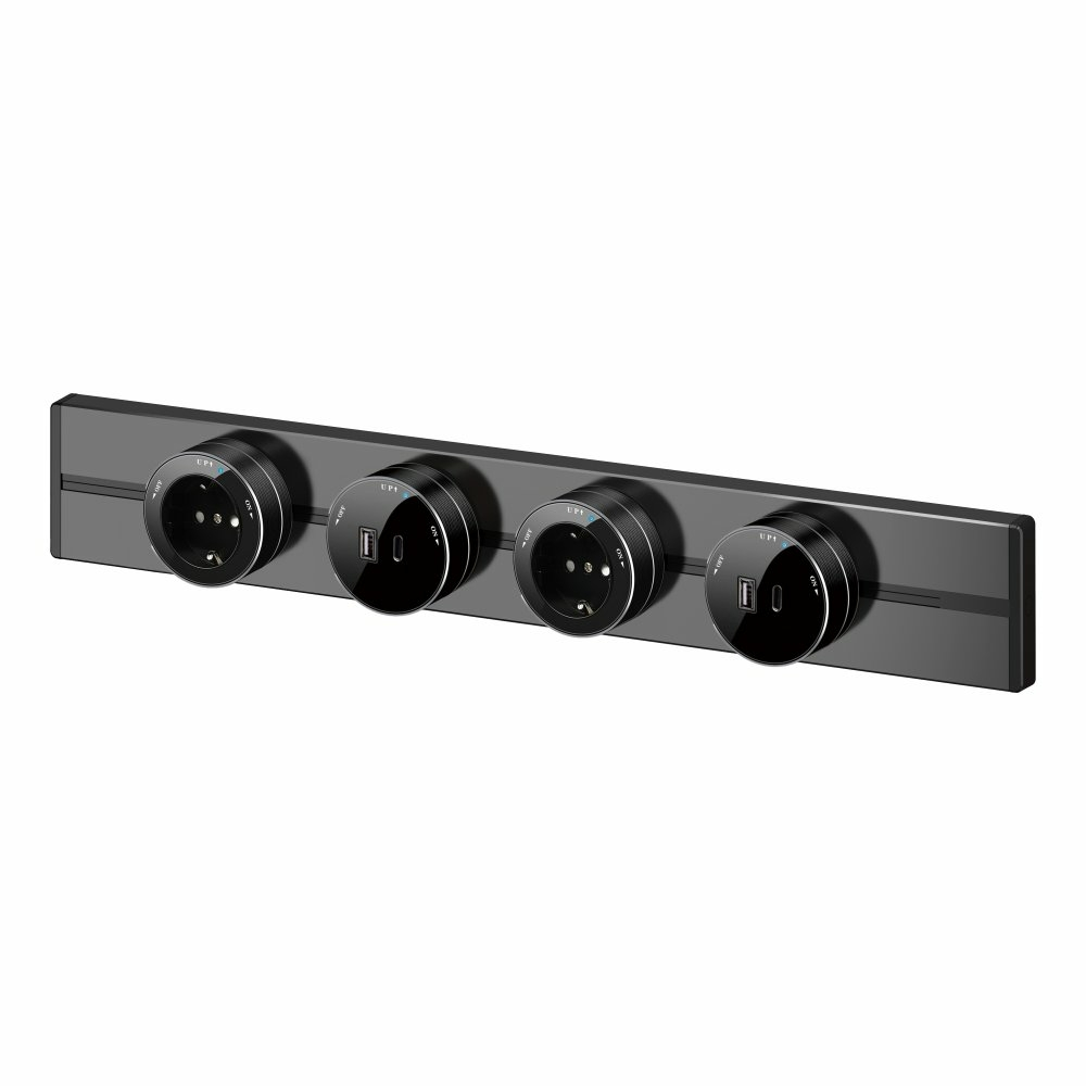 Изображение товара Шина открытой установки трековой системы 60 см Systeme Electric MultiTrack Антрацит MTK10006B