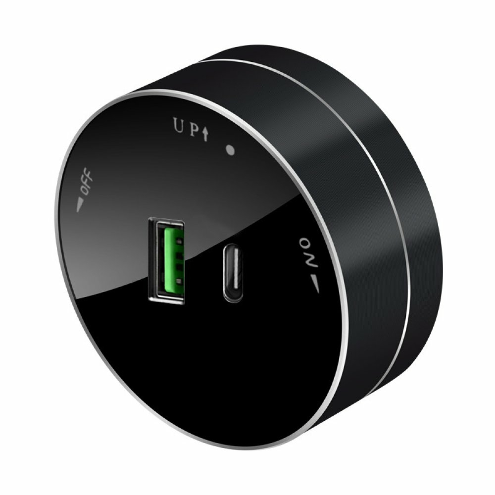 Изображение товара Розетка 5В/3А Systeme Electric MultiTrack , 2хUSB (тип А+С) 18 Вт, антрацит, MTK13003B
