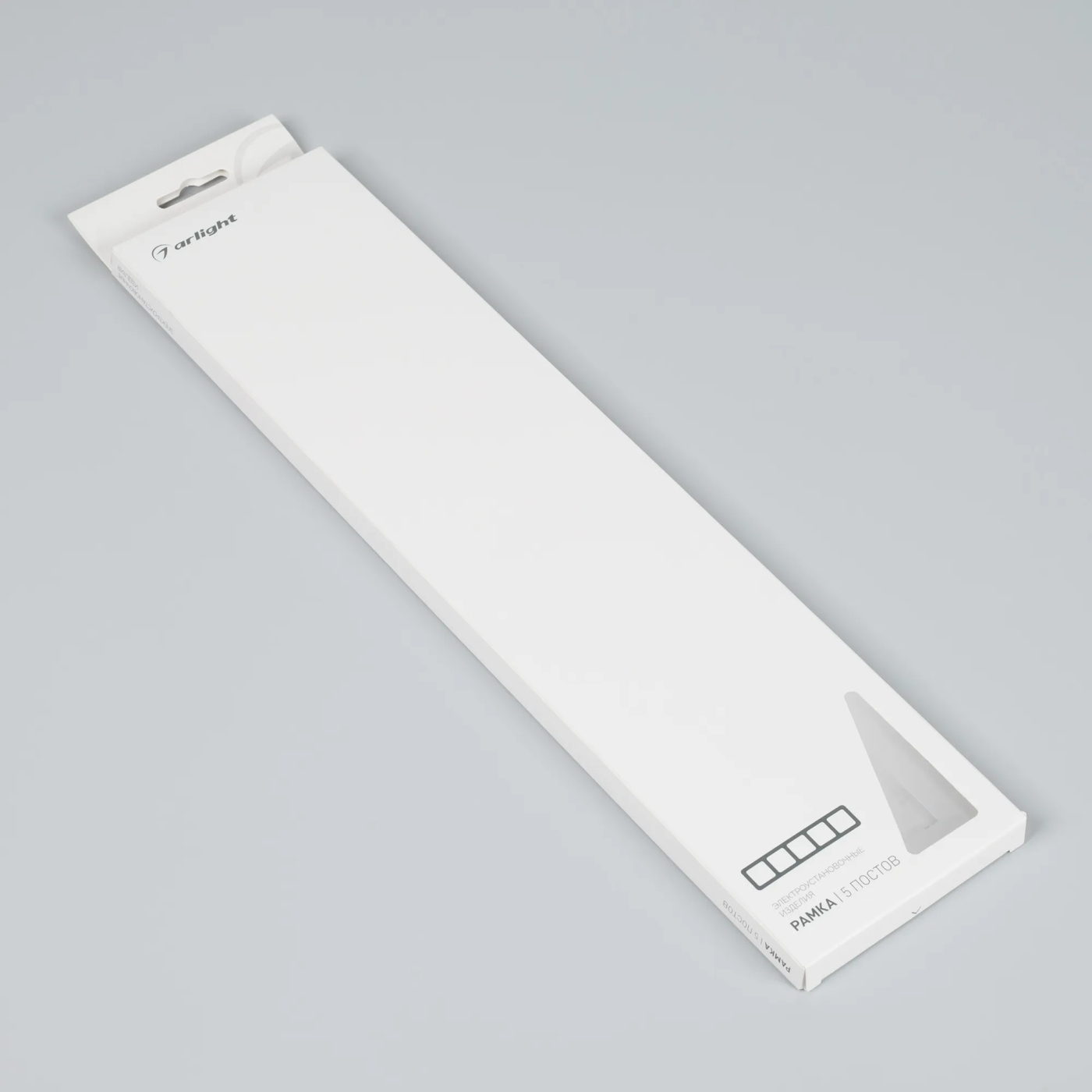 Изображение товара Рамка стеклянная на 5 постов FRM-OMALI-GS-5-WH (Arlight, -) 049704