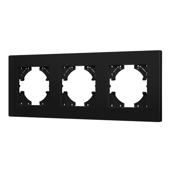 Изображение товара Рамка пластиковая на 3 поста FRM-PERIO-PL-3-BK (Arlight, -) 049755