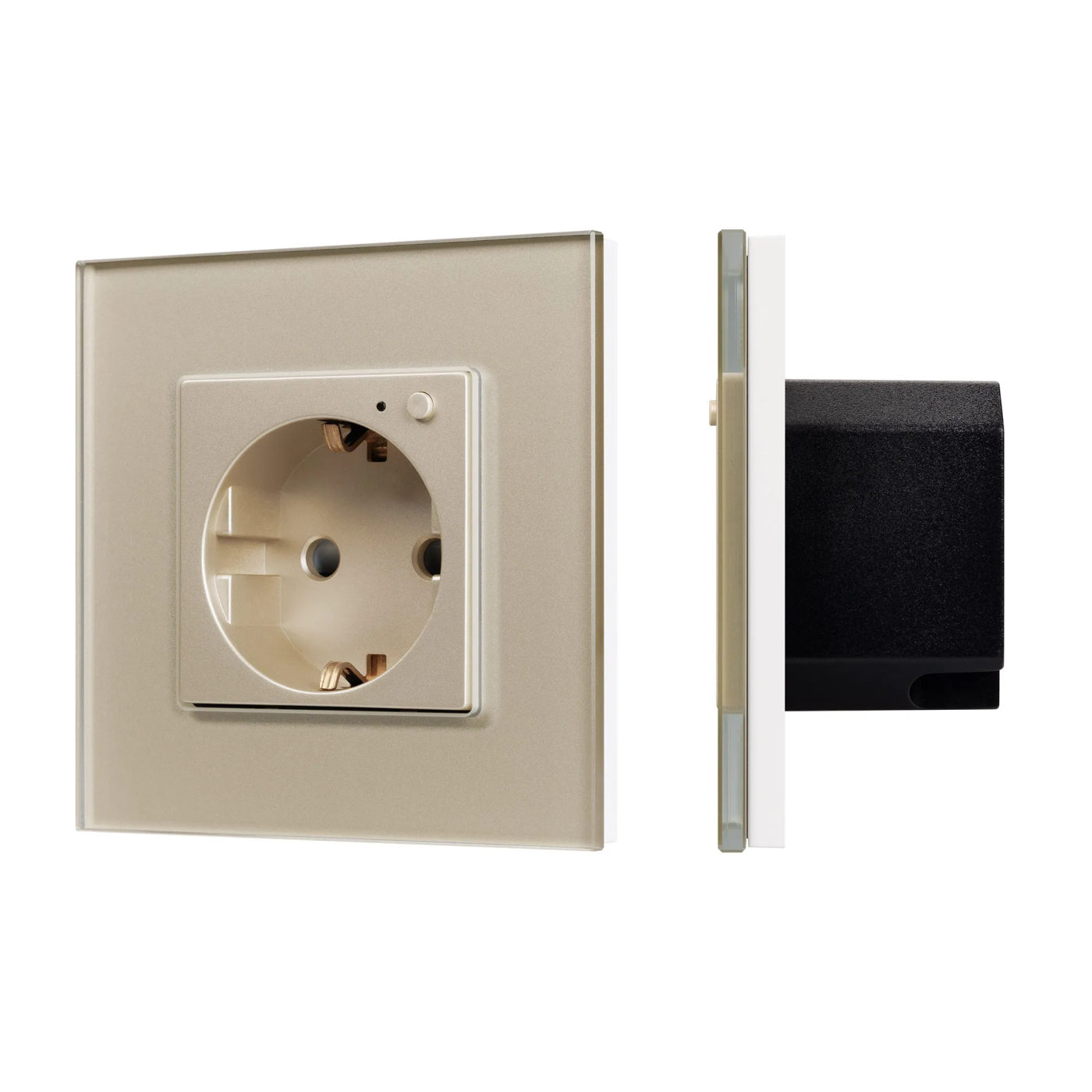Изображение товара Розетка электрическая с Zigbee управлением SCT-OMALI-EUZB1-PL-GD (240V, 16A, Zigbee) (Arlight, -) 050218