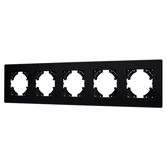 Изображение товара Рамка пластиковая на 5 постов FRM-PERIO-PL-5-BK (Arlight, -) 049763