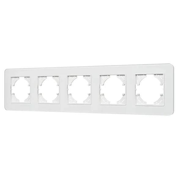 Изображение товара Рамка стеклянная на 5 постов FRM-OMALI-GS-5-WH (Arlight, -) 049704
