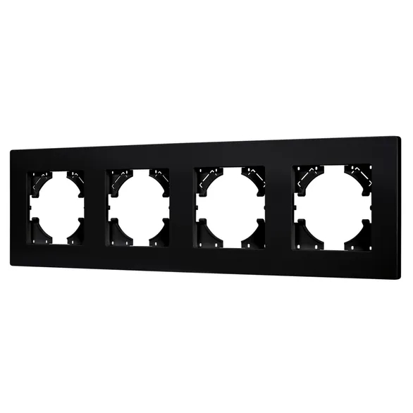Изображение товара Рамка пластиковая на 4 поста FRM-PERIO-PL-4-BK (Arlight, -) 049759
