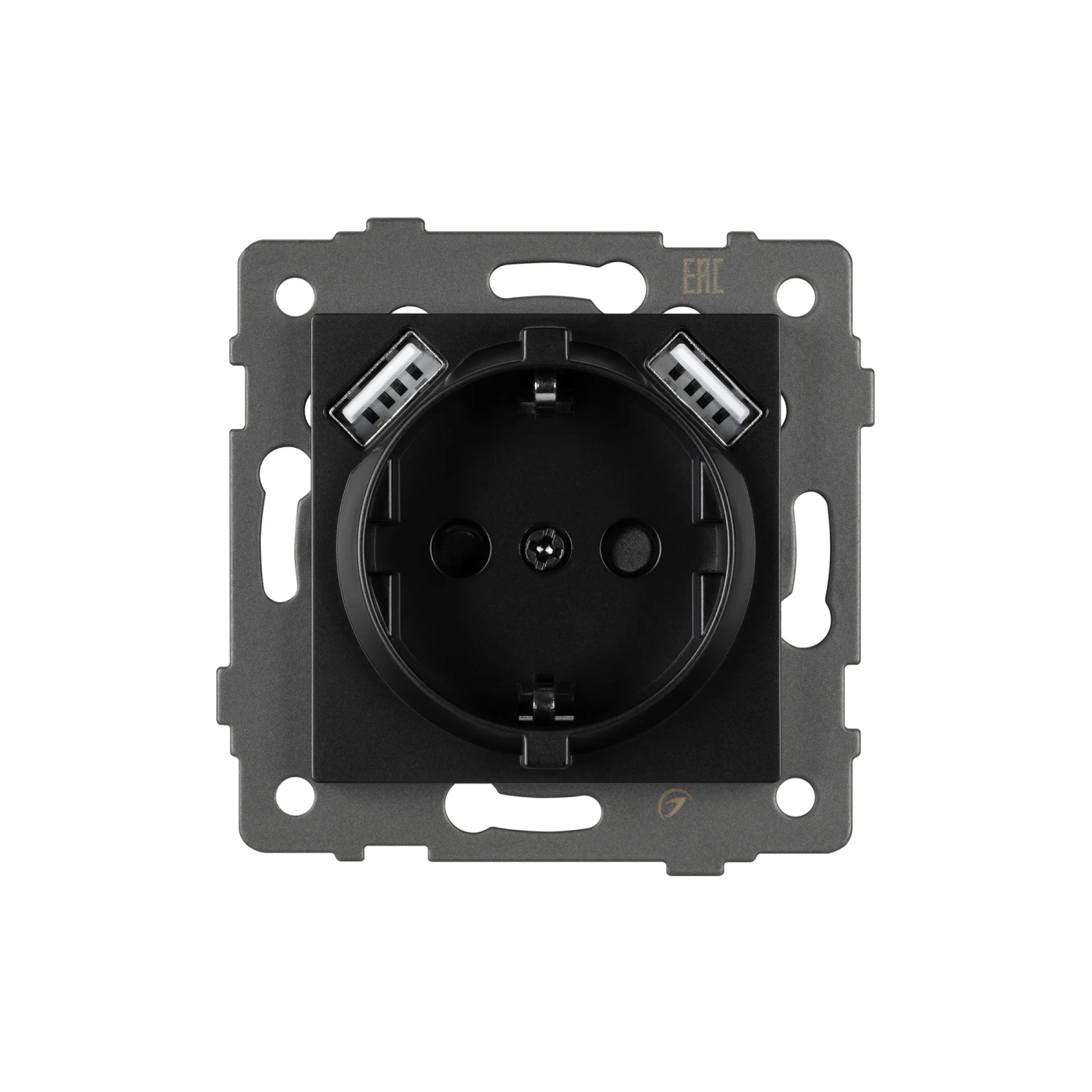 Изображение товара Розетка с USB зарядкой , 2 USB Type A+A, чёрный, SCT-MUAA-PL-BK-V (250V, 16A) (Arlight, -) VERSA, GLARE, PRESTO 049819