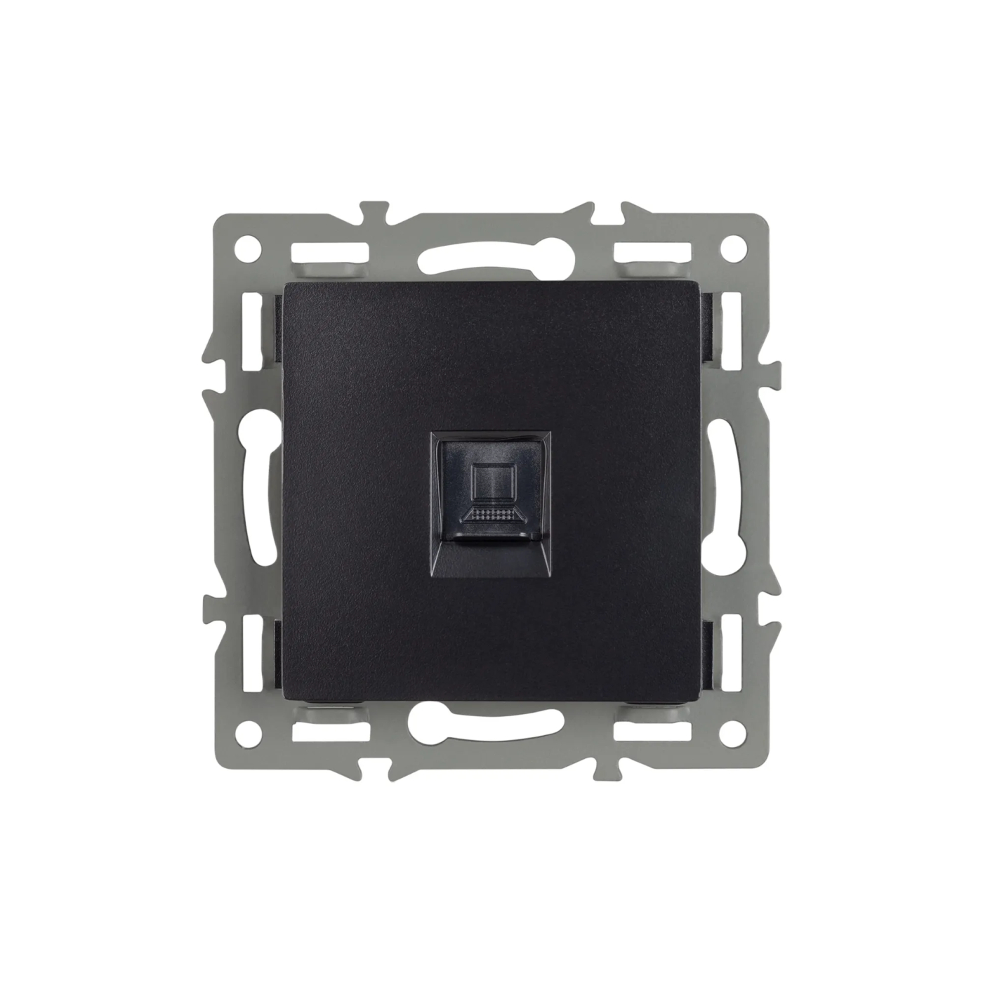 Изображение товара Розетка компьютерная RJ45, одинарная, чёрный, SCT-MPC1-PL-BK (RJ-45, CAT6) (Arlight, -) VERSA, GLARE, PRESTO 045334