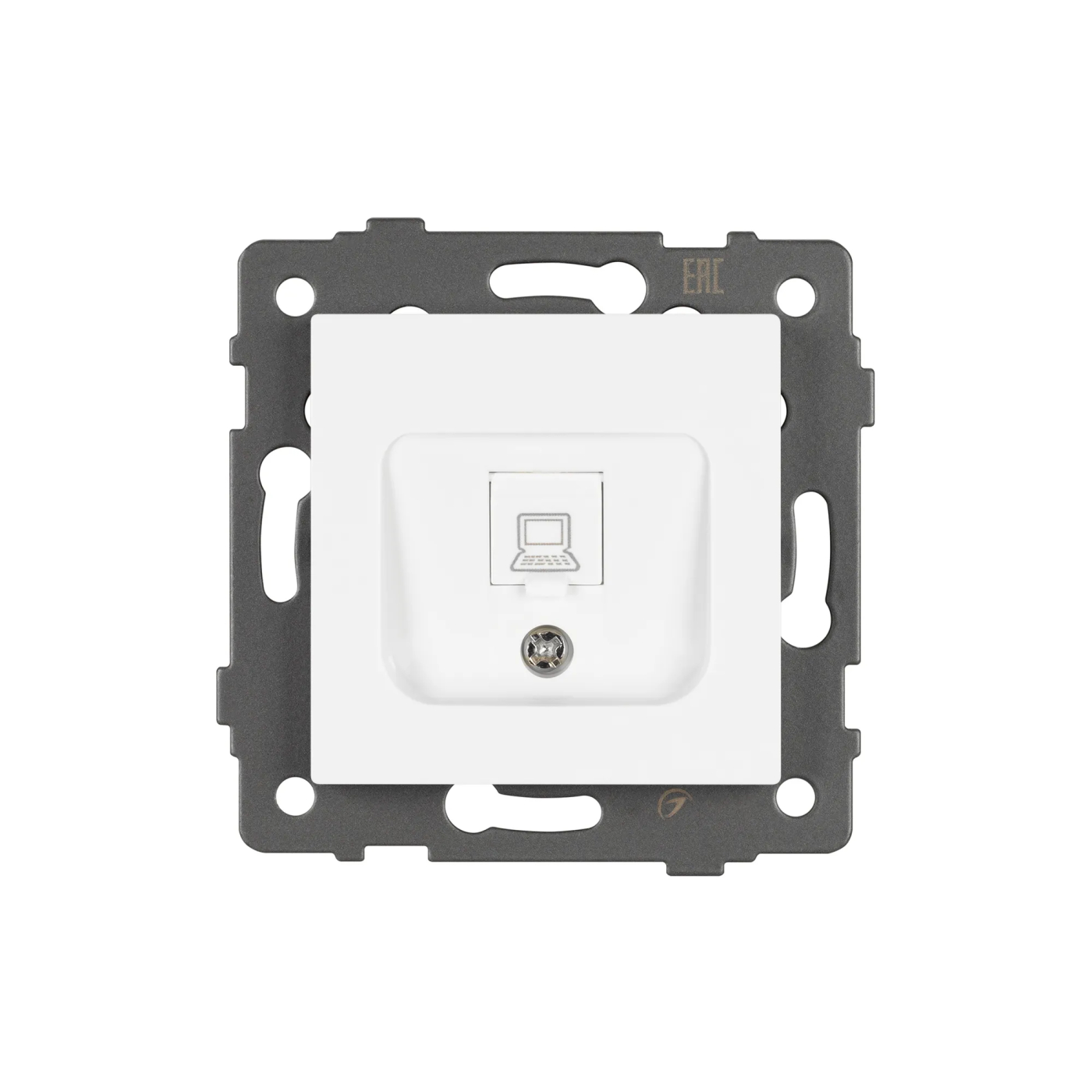 Изображение товара Розетка компьютерная RJ45, одинарная, белый, SCT-MPC1-PL-WH-V (RJ-45, CAT6) (Arlight, -) VERSA, GLARE, PRESTO 049842