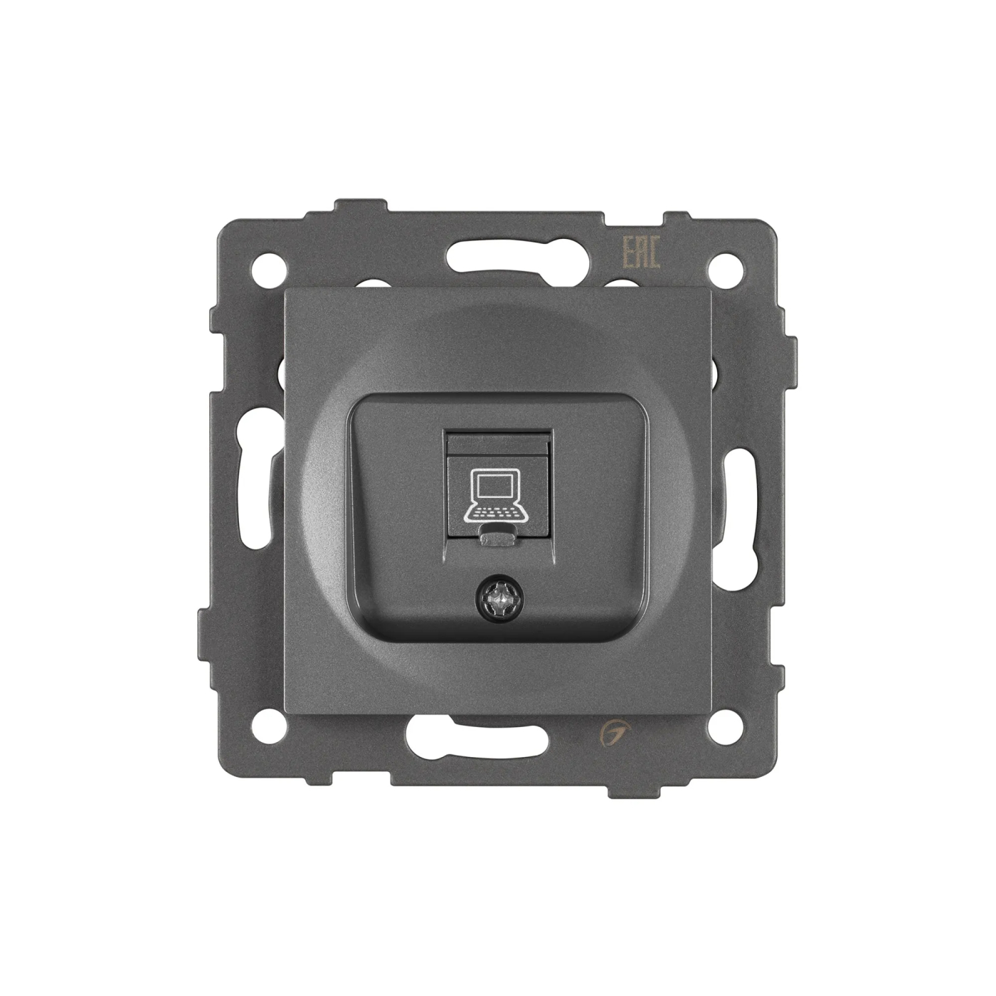 Изображение товара Розетка компьютерная RJ45, серый, SCT-MPC1-PL-GR-V (RJ-45, CAT6) (Arlight, -) VERSA, GLARE, PRESTO 049848