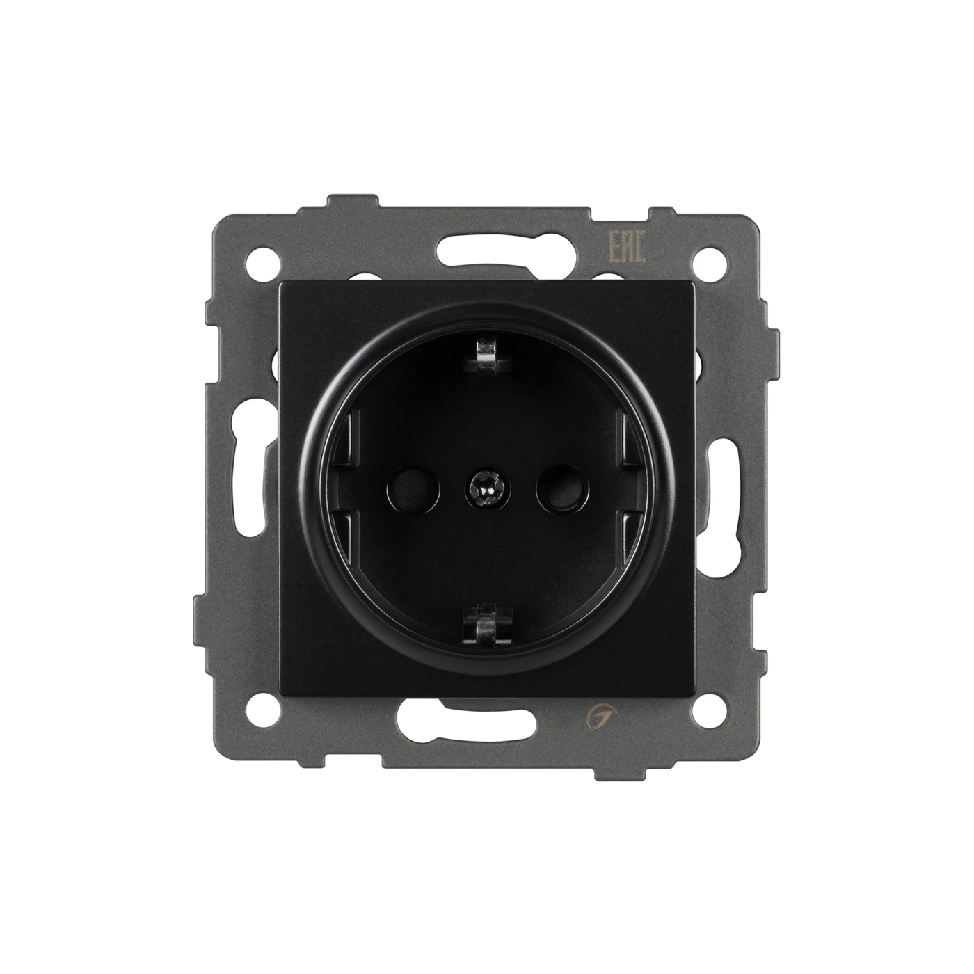 Изображение товара Розетка с заземлением, со шторками, одинарная, чёрный, SCT-MEU1-PL-BK-V (250V, 16A) (Arlight, -) VERSA, GLARE, PRESTO 049815