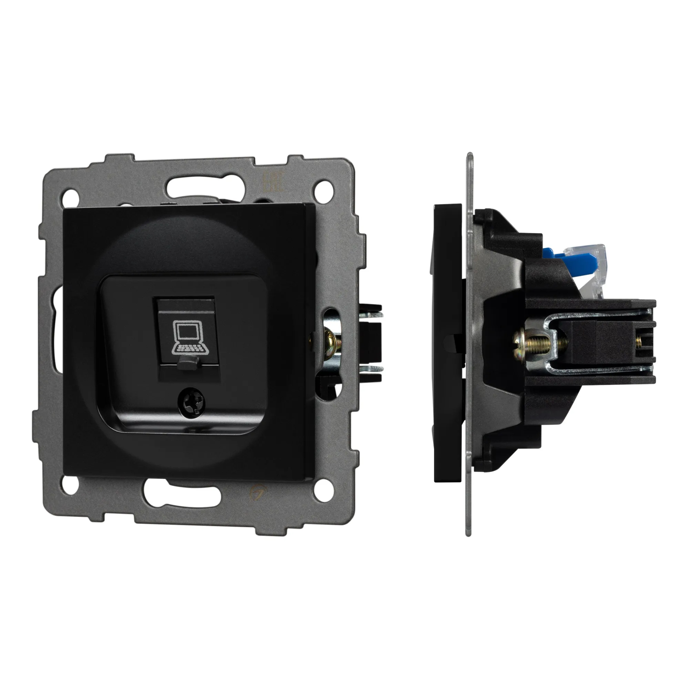 Изображение товара Розетка компьютерная RJ45, чёрный, SCT-MPC1-PL-BK-V (RJ-45, CAT6) (Arlight, -) VERSA, GLARE, PRESTO 049847