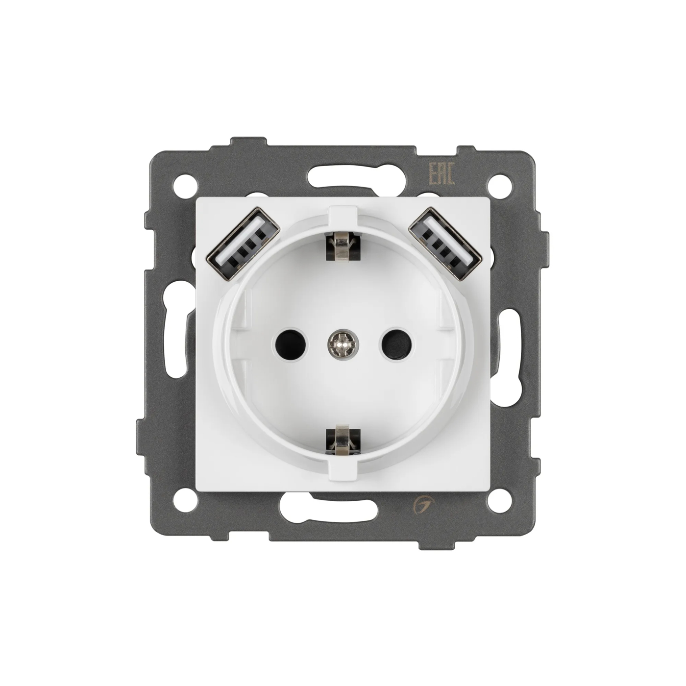 Изображение товара Розетка с быстрой USB зарядкой, 2 USB Type A+C, белый, SCT-MUAC-PL-WH-V (250V, 16A) (Arlight, -) VERSA, GLARE, PRESTO 049822