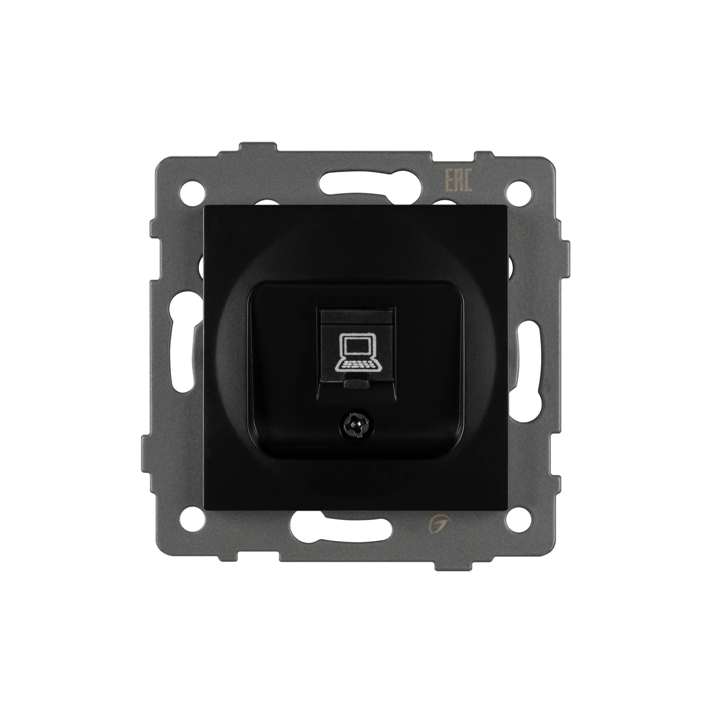Изображение товара Розетка компьютерная RJ45, чёрный, SCT-MPC1-PL-BK-V (RJ-45, CAT6) (Arlight, -) VERSA, GLARE, PRESTO 049847