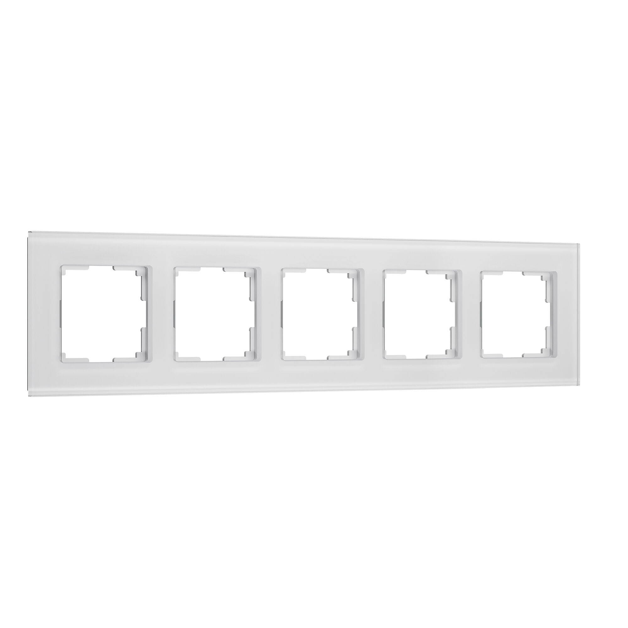 Изображение товара Рамка на 5 постов Senso (белый, стекло soft-touch) W0053101 Werkel