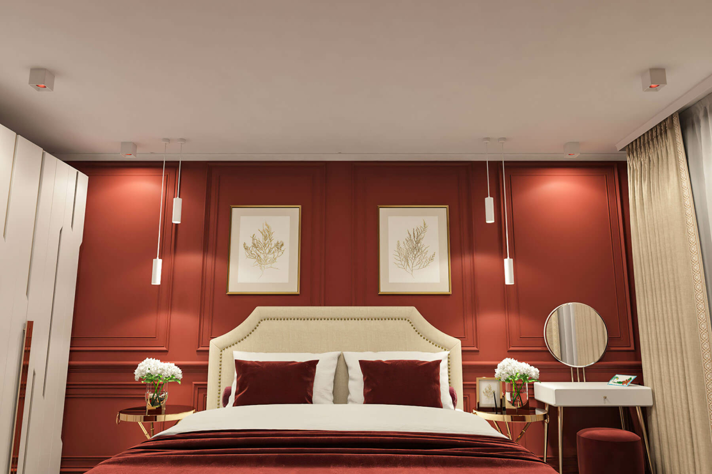 Изображение товара Накладной светильник DK3080-WH+RD, Denkirs