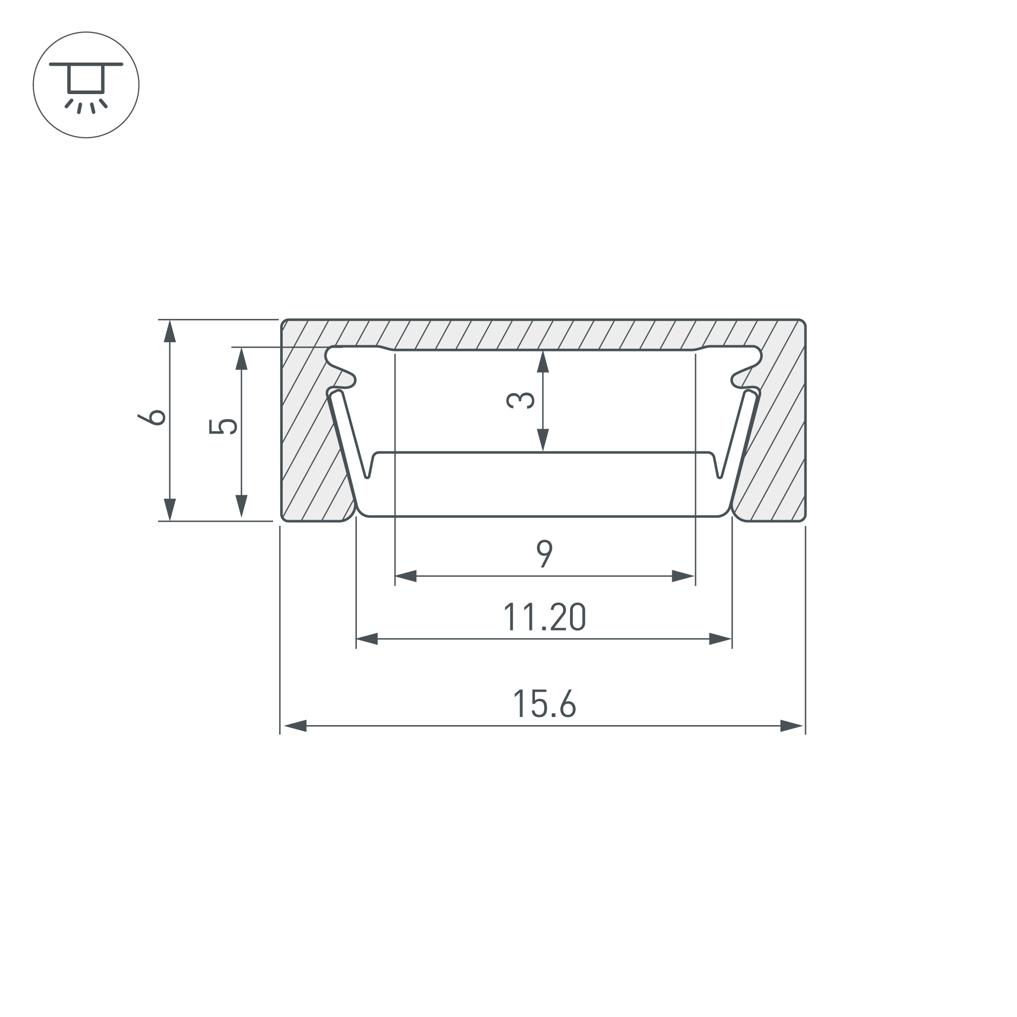 Изображение товара Профиль MIC-M-2000 ANOD BLACK (Arlight, Алюминий) 044540