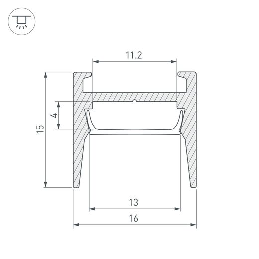 Изображение товара Профиль MIC-H-COMFY-2000 ANOD BLACK (Arlight, Алюминий) 029847