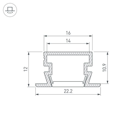 Изображение товара Профиль PDS-FS-3000 ANOD BLACK (Arlight, Алюминий) 040735