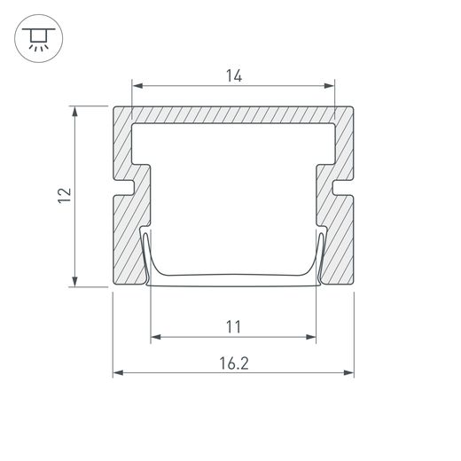 Изображение товара Профиль PDS-SM-2000  (Arlight, Алюминий) 044334