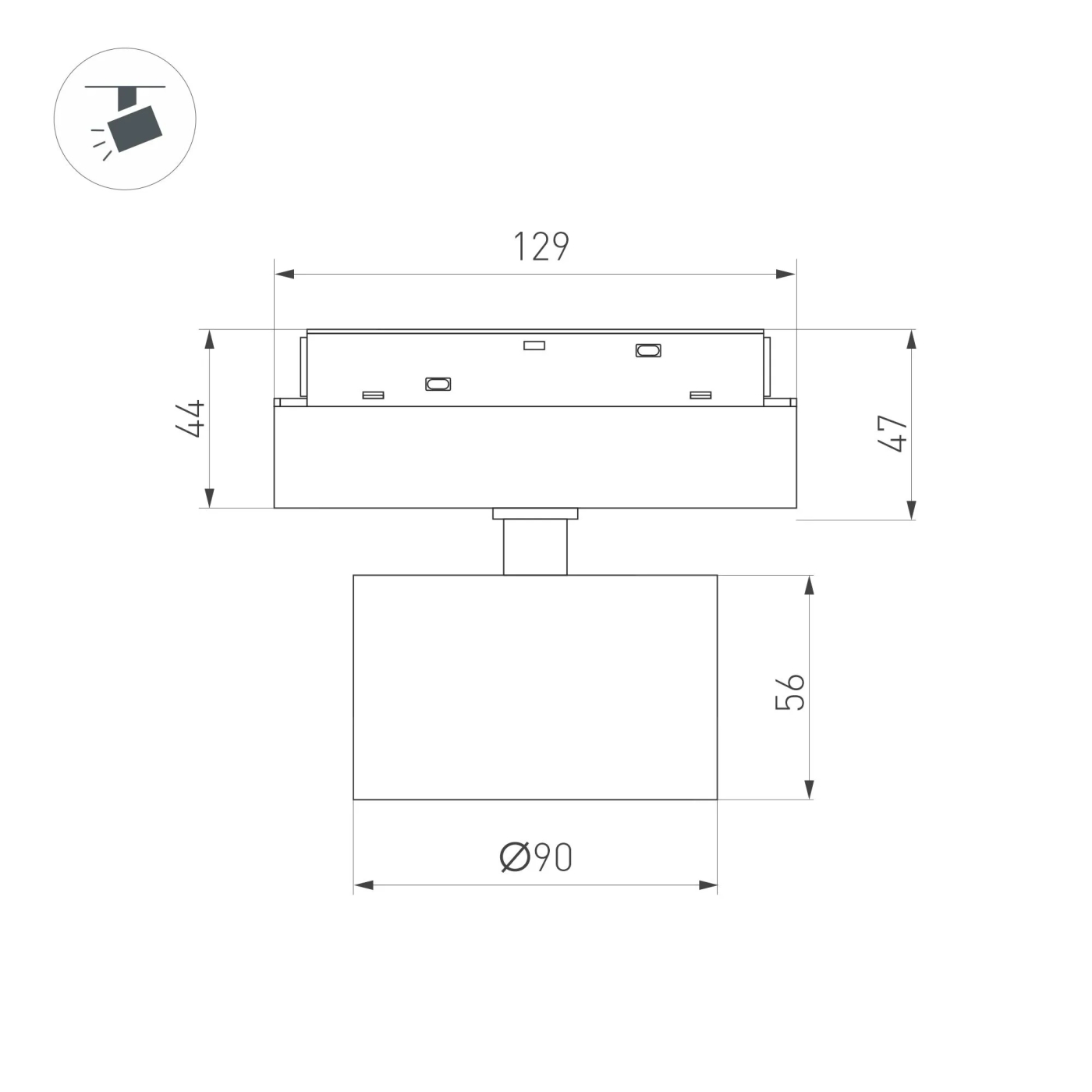 Изображение товара Светильник MAG-ORIENT-RONDO-R90-9W Day4000-MIX (WH, 110 deg, 48V, TUYA Zigbee) (Arlight, IP20 Металл, 5 лет) 048349
