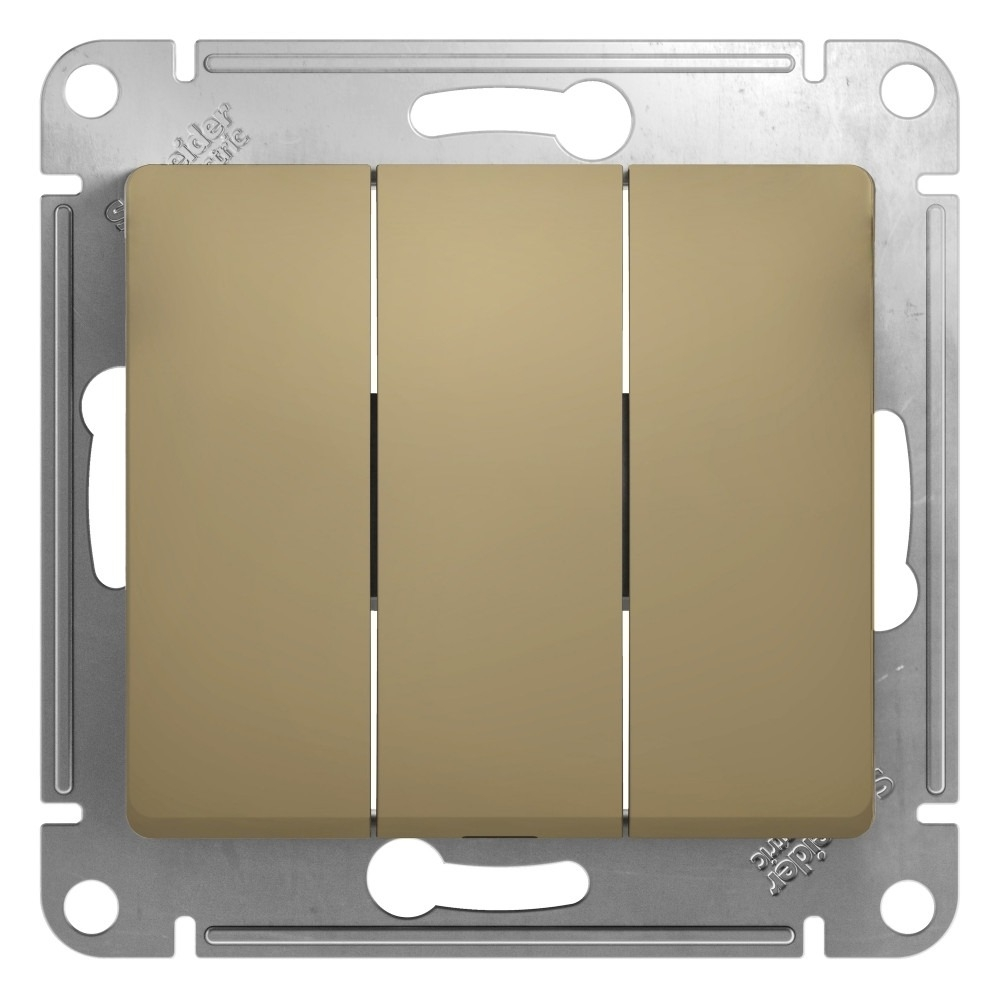 Изображение товара Выключатель 3 клав сх.3, титан Schneider Electric Glossa GSL000431