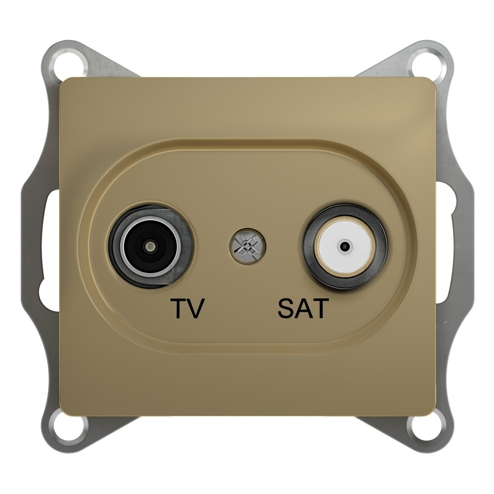 Изображение товара Розетка TV SAT одиночная 1dB, титан Schneider Electric Glossa GSL000497