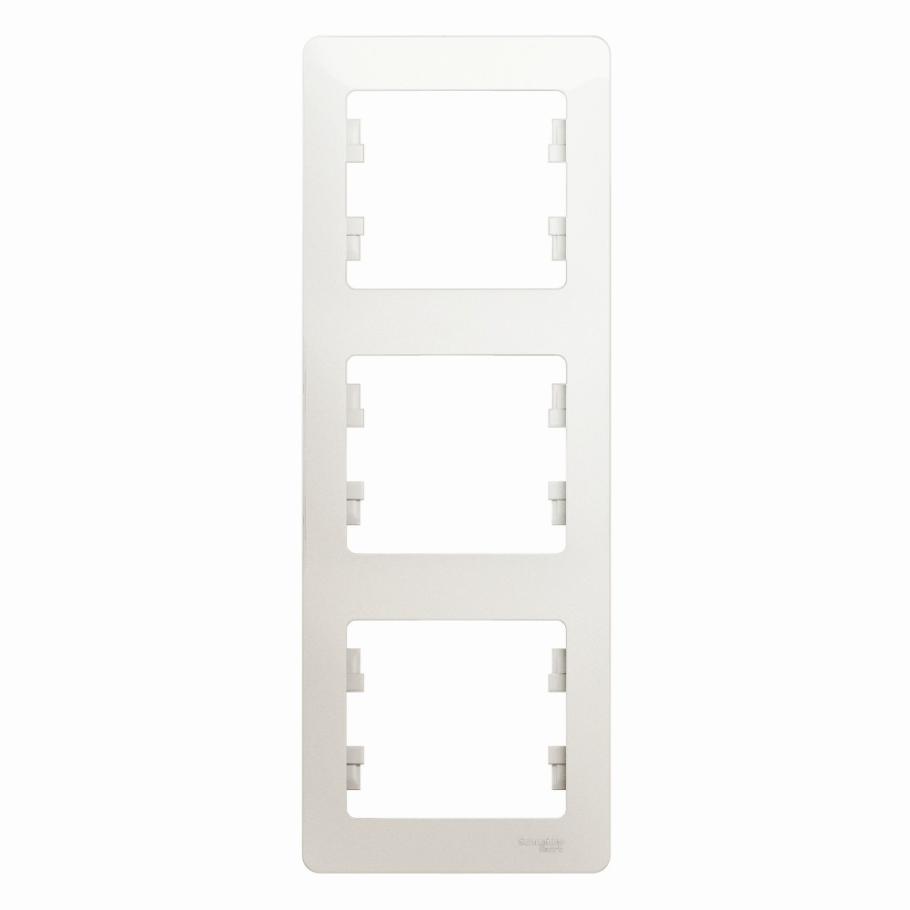 Изображение товара Рамка 3 пост вертикальная, перламутр Schneider Electric Glossa GSL000607