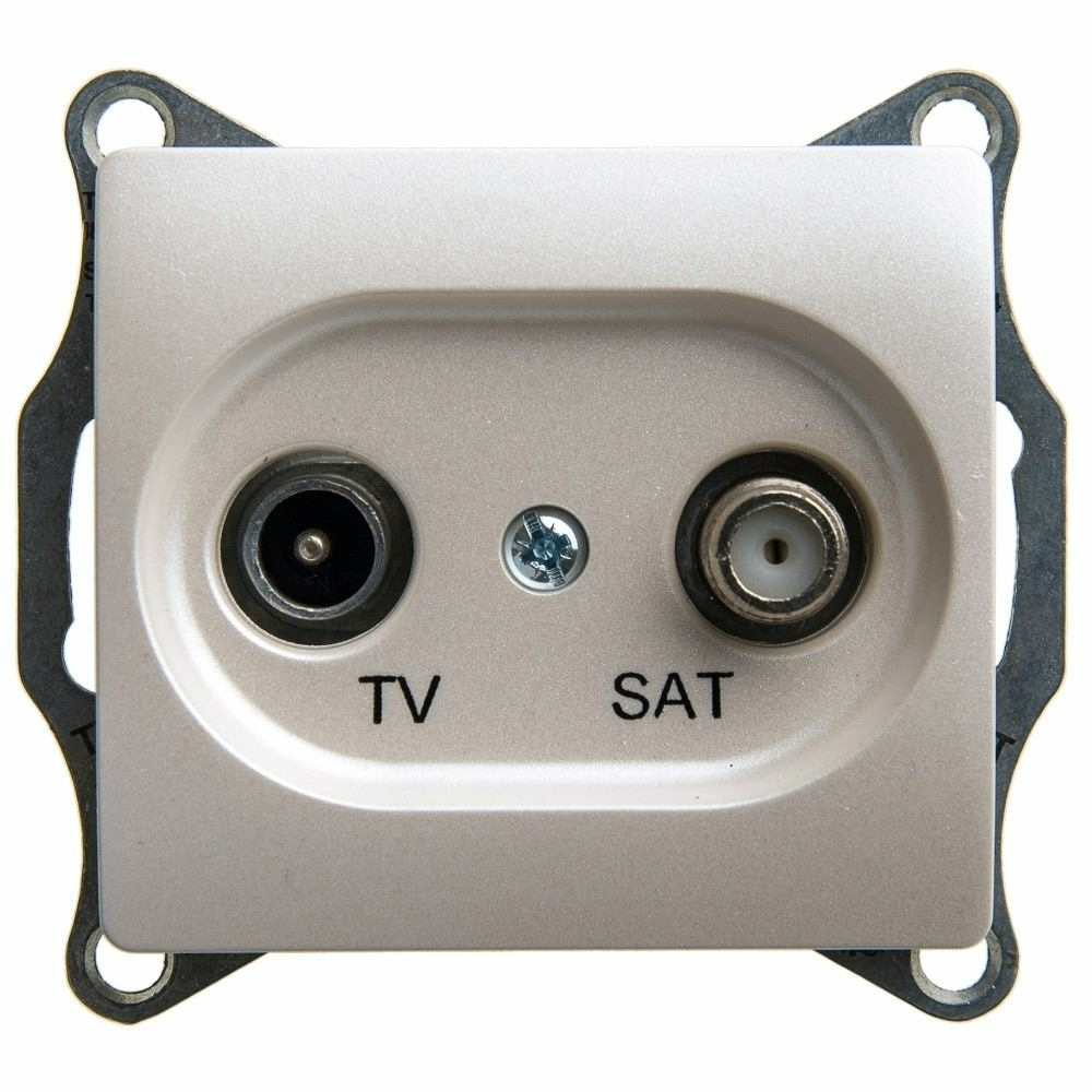 Изображение товара Розетка TV SAT одиночная 1dB, перламутр Schneider Electric Glossa GSL000697
